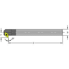 A12Q SDXCR3 Steel Boring Bar w/Coolant - Top Tool & Supply