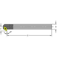 A12Q SDXCR3 Steel Boring Bar w/Coolant - Top Tool & Supply