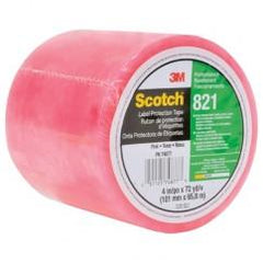 List 821 4" x 72 yds Labelgard Film Tape - Pink - Top Tool & Supply