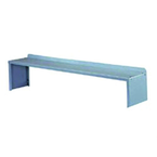 Shelf Riser for Work Bench 48"W x 10-1/2"H made of 14 GA w/Rear Flange as Stop - Top Tool & Supply